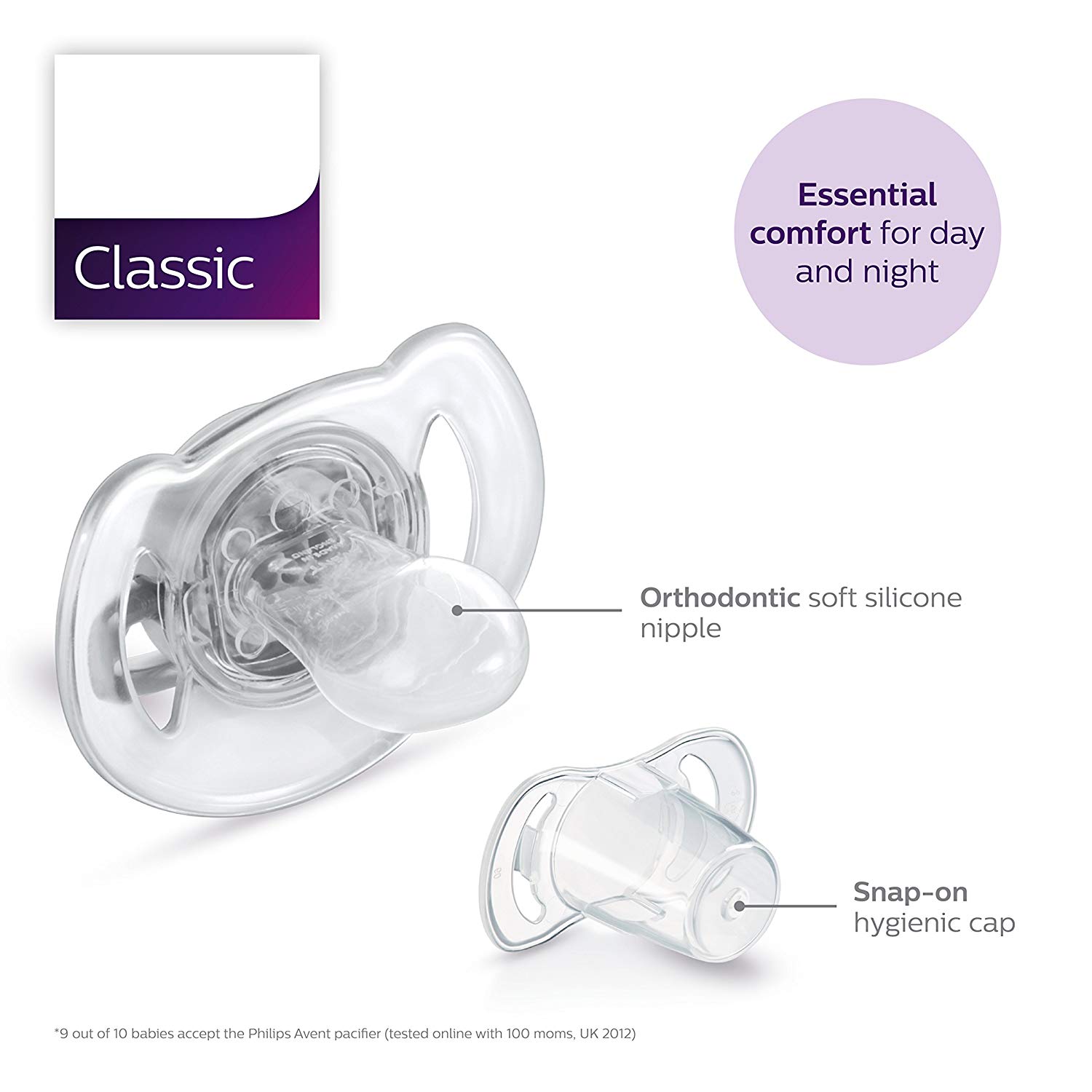 pacifier with cap
