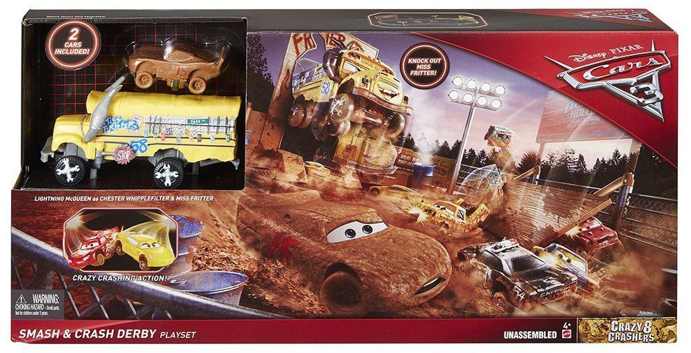 Hot Wheels Crashers 2 Double Damage Crash & Smash Vehicle Toy Car Set