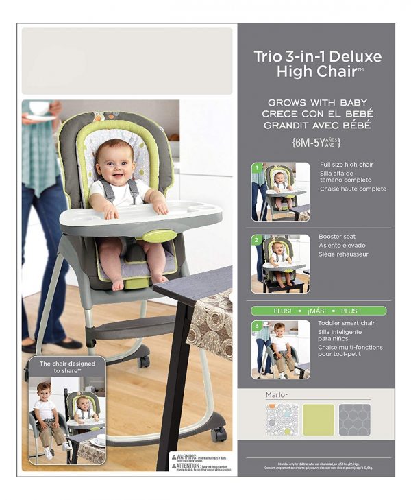 Ingenuity 3 in 1 deluxe sales high chair