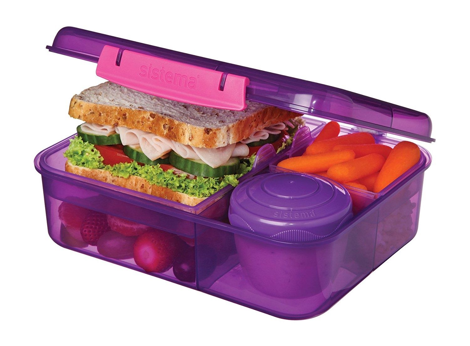 Sistema Bento Box to GO, Lunch Box with Yoghurt/Fruit Pot, 1.65 L, Bpa-Free