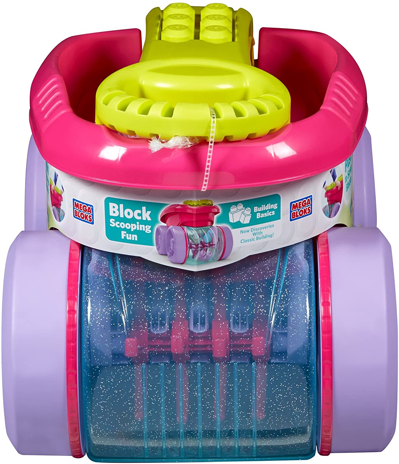 Mega Bloks Large blocks to build with built in trolley Pink Top Toys