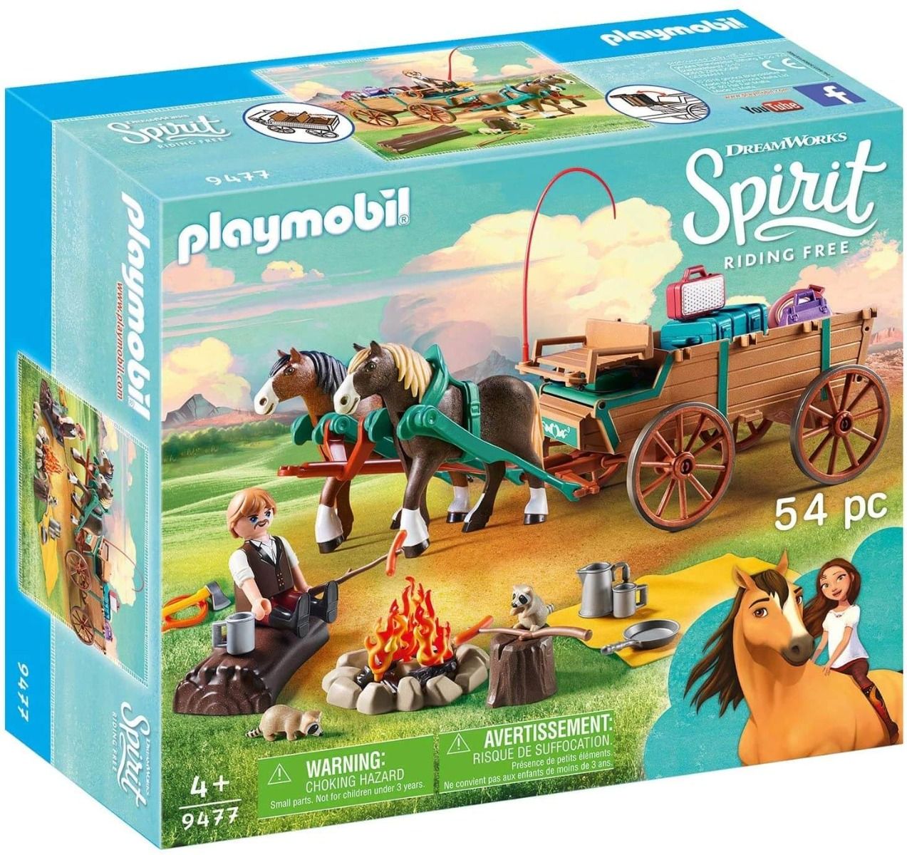Spirit Riding Free Lucky s Dad with Covered Wagon 9477 Top Toys