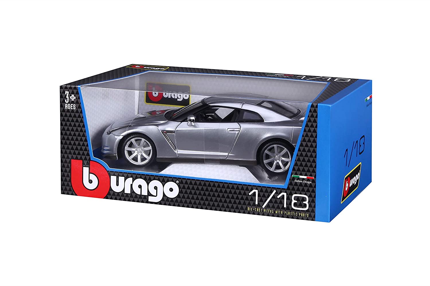 Burago 1:18 2009 Nissan GT-R (R35), Silver