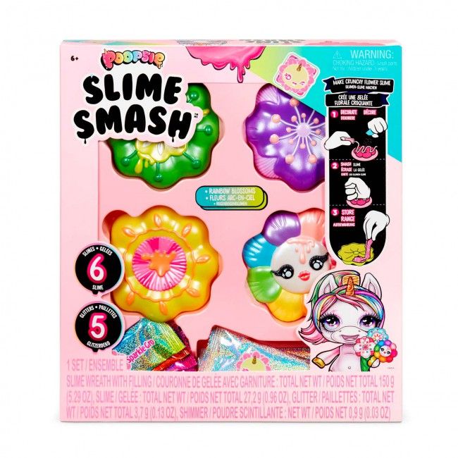 Crunchy Glitzer & 4 Donut Aufbewahrung Hülle Poopsie Slime Smash Candy Craze W 