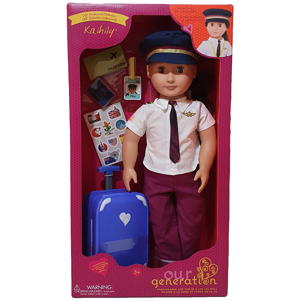 Our Generation Professional Collection Kaihily 18 inch Pilot Doll for sale online 