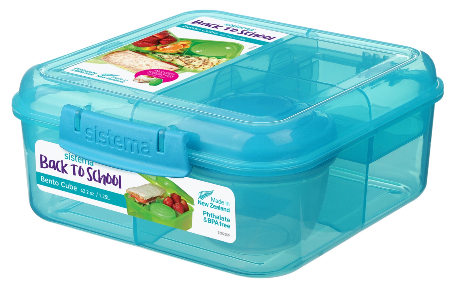 Bento Cube Lunch Box 1,25 L Pink - Sistema →