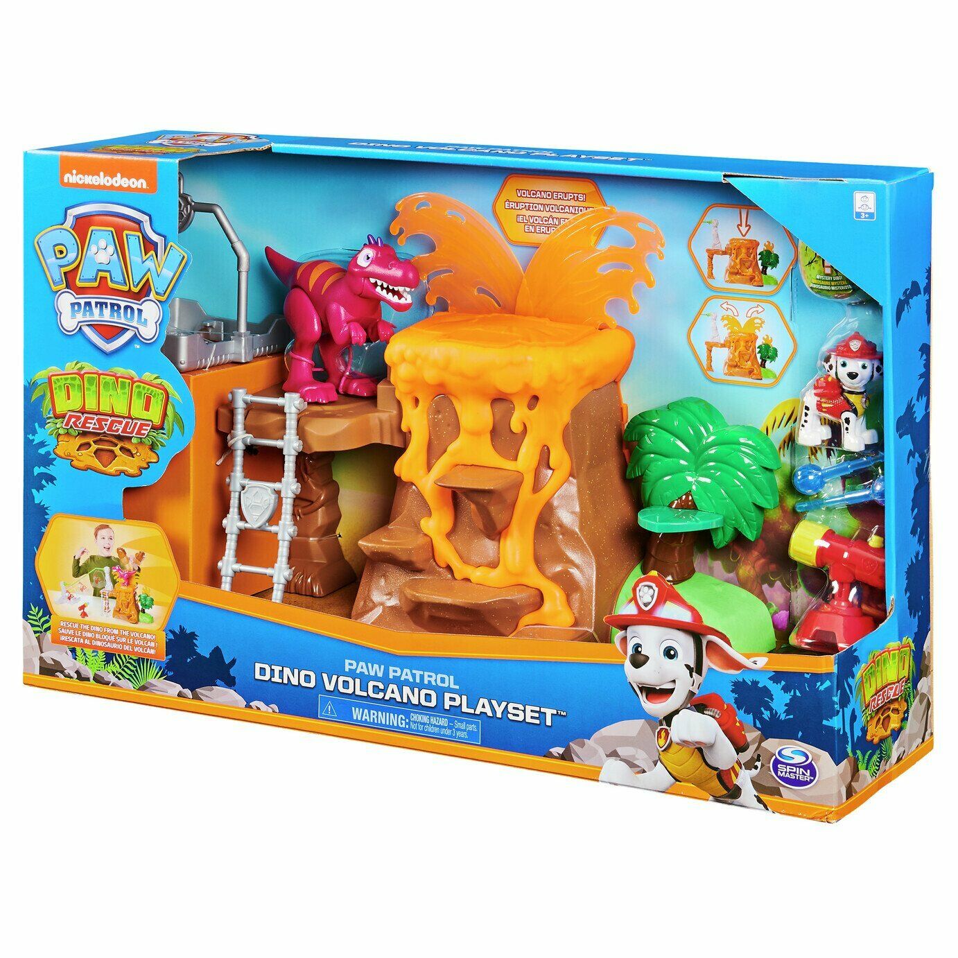 PAW Patrol Dino Rescue Volcano Playset with Marshall Figure