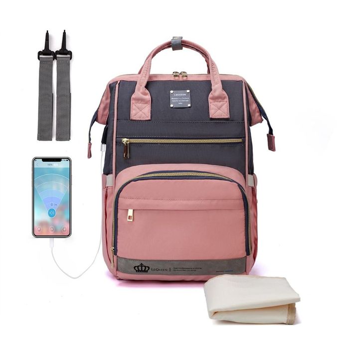 Lequeen usb deals diaper bag