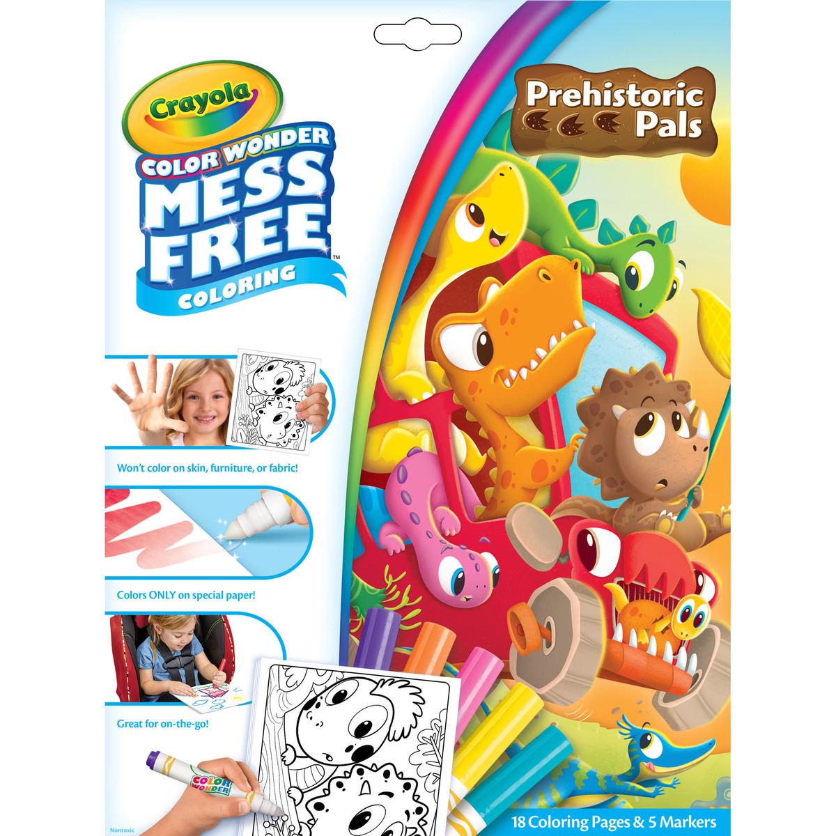 Crayola Color Wonder Prehistoric Pals Coloring Set, Art Kit for Kids, Toys,  Beginner Unisex Child 