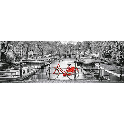 Educa 1000 Piece Puzzle Amsterdam Red Bicycle Black and White New Sealed