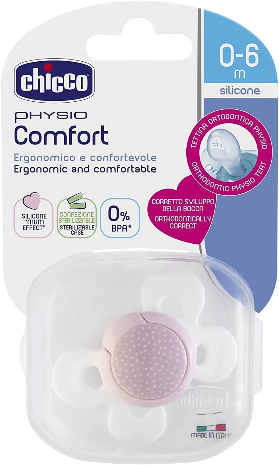  Chicco Chupete Physio Comfort Modelo Silicona 0-6Mesi : Todo lo  demás