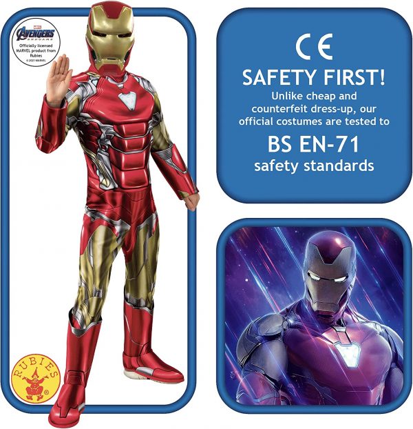 Costume de Iron Man Deluxe avec muscles 3-4 ans