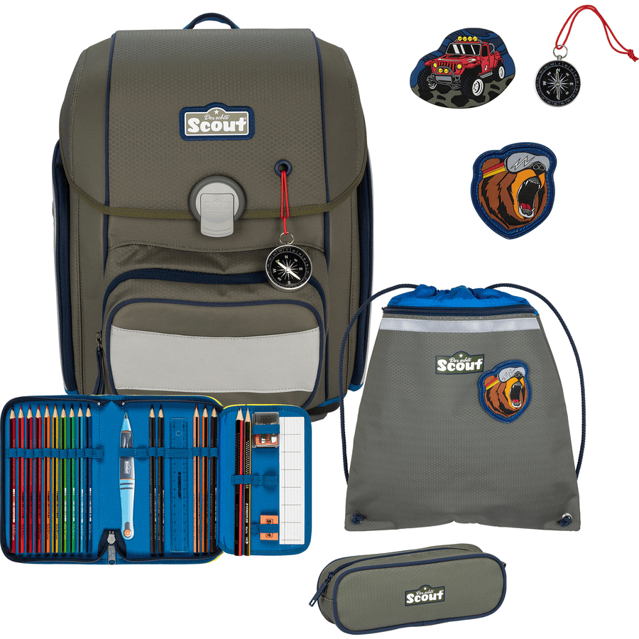 Scout Genius Adventure school bag set 4 pieces