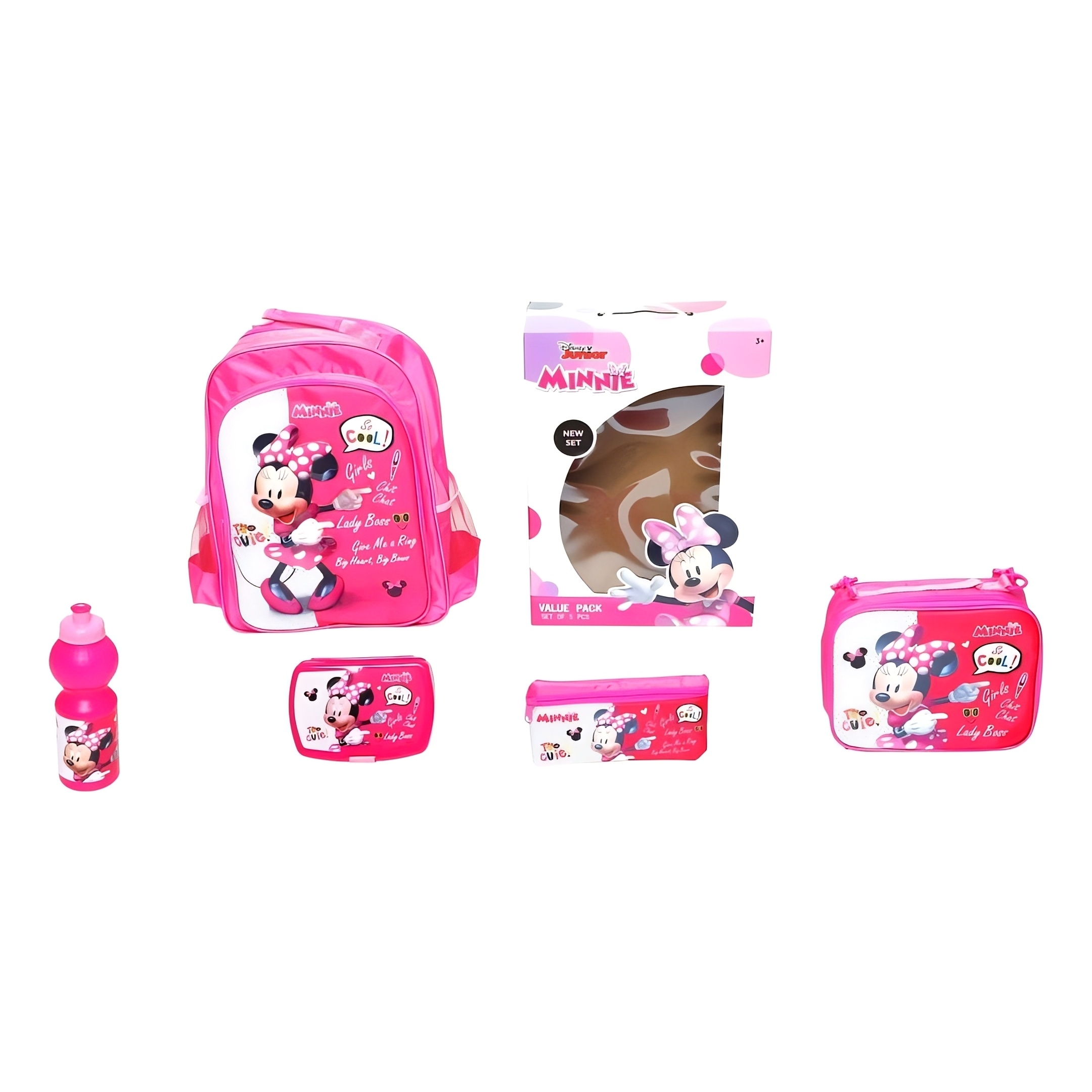 Disney Minnie Mouse Lunch Box and Water Bottle Set 2 Piece