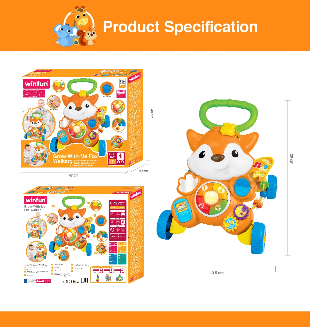 Winfun Grow With Me Fox Walker Top Toys